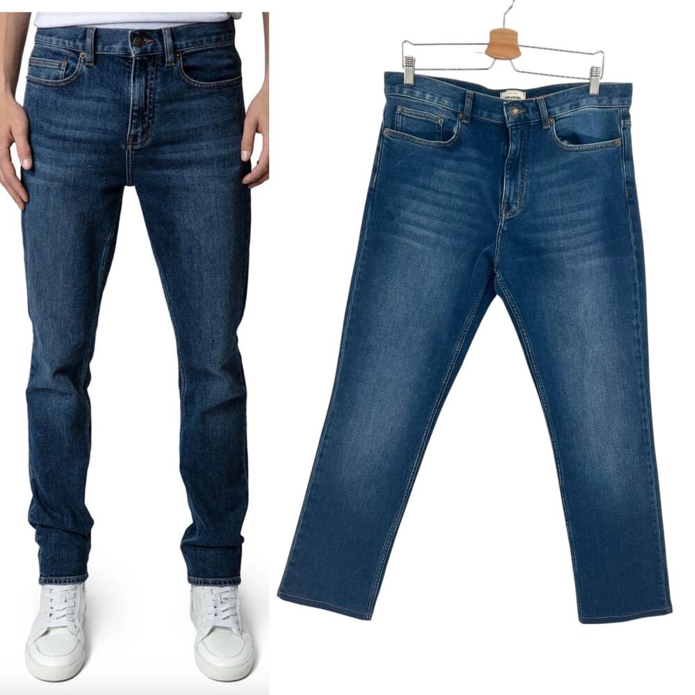 Zadig & Voltaire Steeve Jeans Pants Denim Eco Medium Blue‎ Wash Size 33